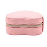Heart Plastic Jewellery Box with Ring Roll - Pink & Cream