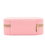 Zip Around Plastic Jewellery Box with Mirror Medium - Pink