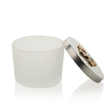 Blue Butterfly Round Trinket Box with Lift-Off Lid - Pink