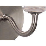 Sphere 1 Light Wall Light With Switch - Satin Nickel