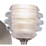 Sphere 1 Light Wall Light With Switch - Satin Nickel