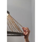 Spider 60cm LED Pendant Light 43W 3000K - Matt Grey & Brown