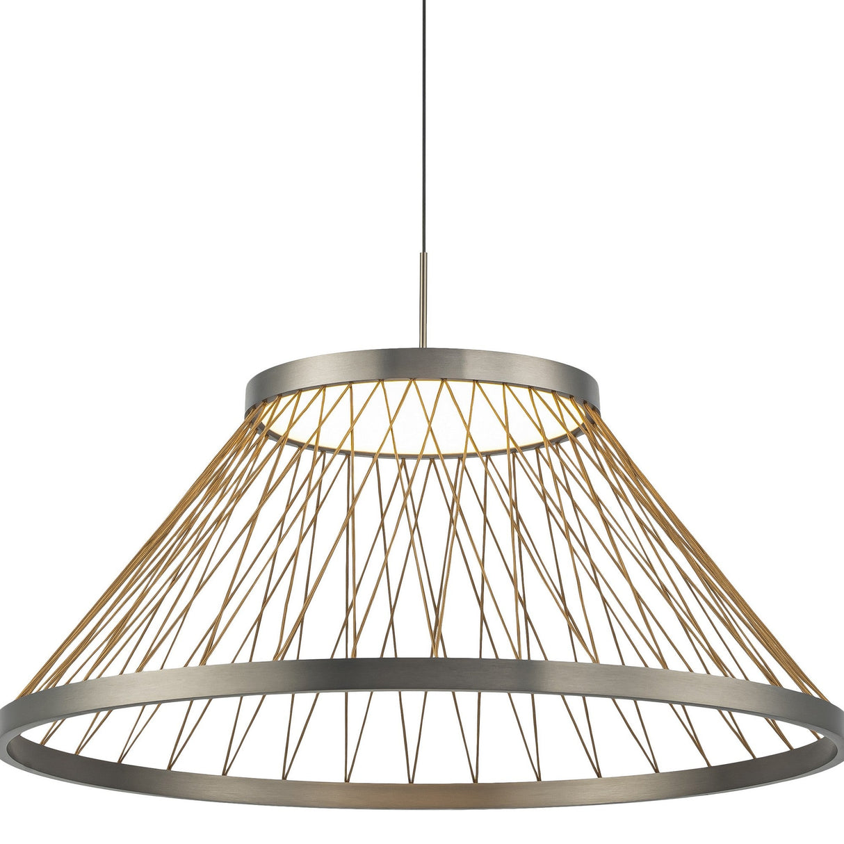 Spider 60cm LED Pendant Light 43W 3000K - Matt Grey & Brown