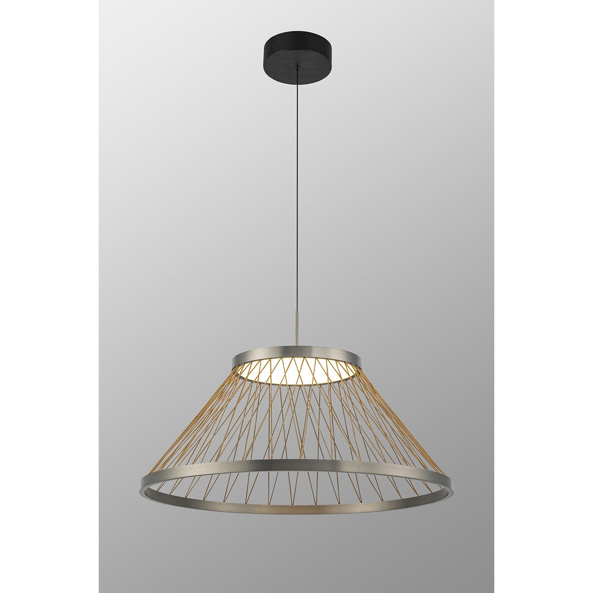 Spider 60cm LED Pendant Light 43W 3000K - Matt Grey & Brown