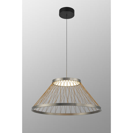 Spider 60cm LED Pendant Light 43W 3000K - Matt Grey & Brown