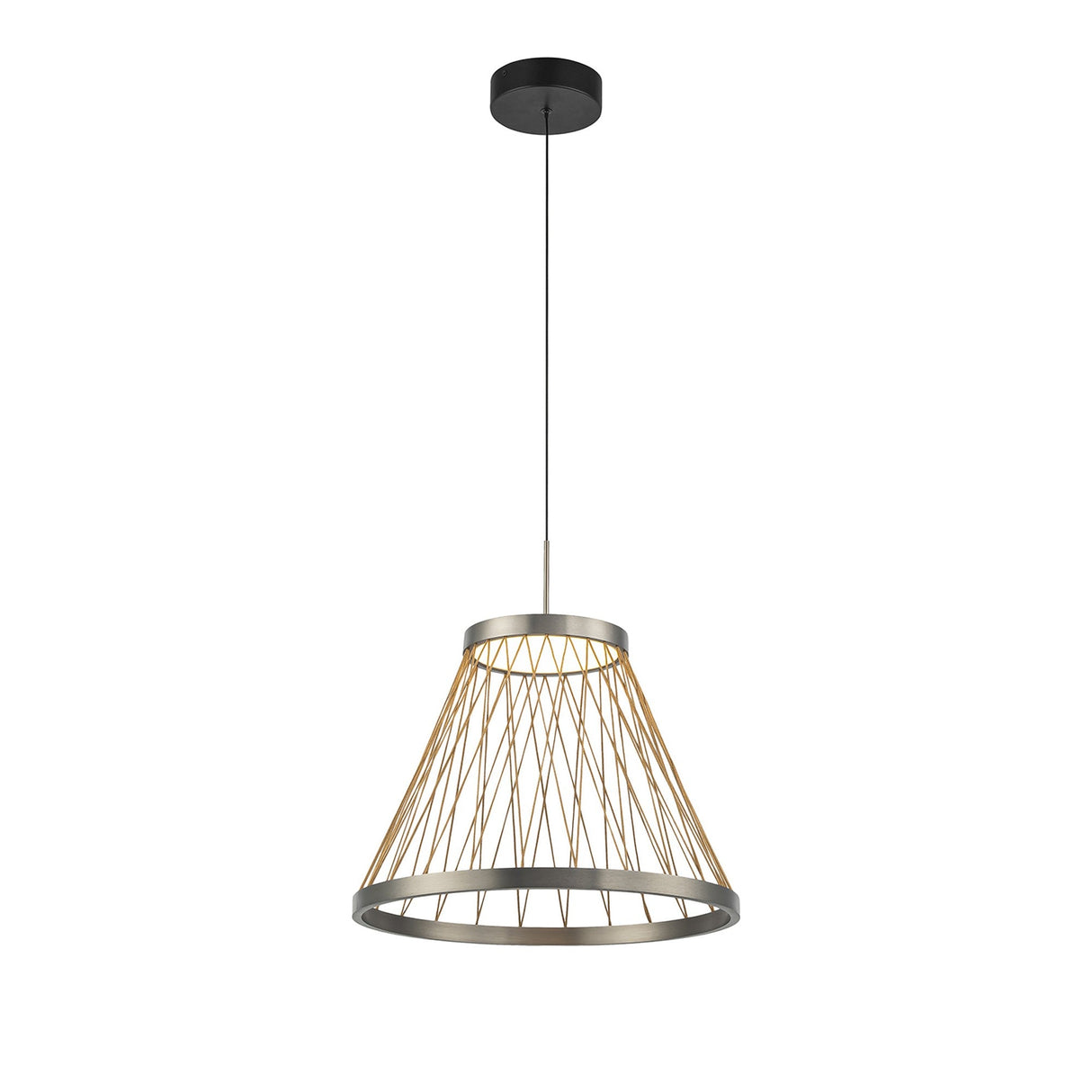 Spider 40cm LED Pendant Light 20W 3000K - Matt Grey & Brown