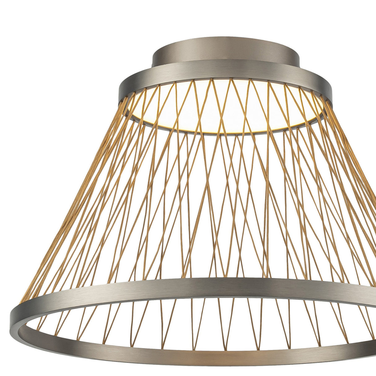 Spider LED Semi-Flush Ceiling Light 43W 3000K - Matt Grey/Brown