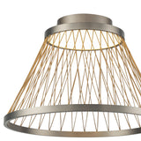 Spider LED Semi-Flush Ceiling Light 43W 3000K - Matt Grey/Brown