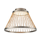 Spider LED Semi-Flush Ceiling Light 43W 3000K - Matt Grey/Brown
