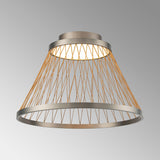 Spider LED Semi-Flush Ceiling Light 43W 3000K - Matt Grey/Brown