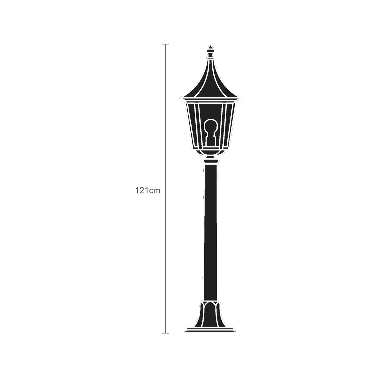 Spire Cast Aluminium Outdoor Bollard Light - 121cm