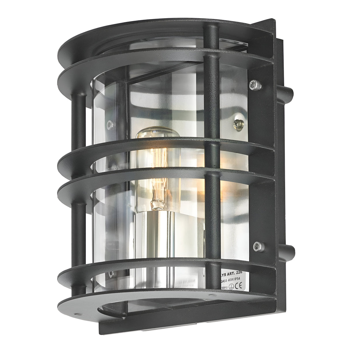 Stockholm 1 Light Flush Light - Black