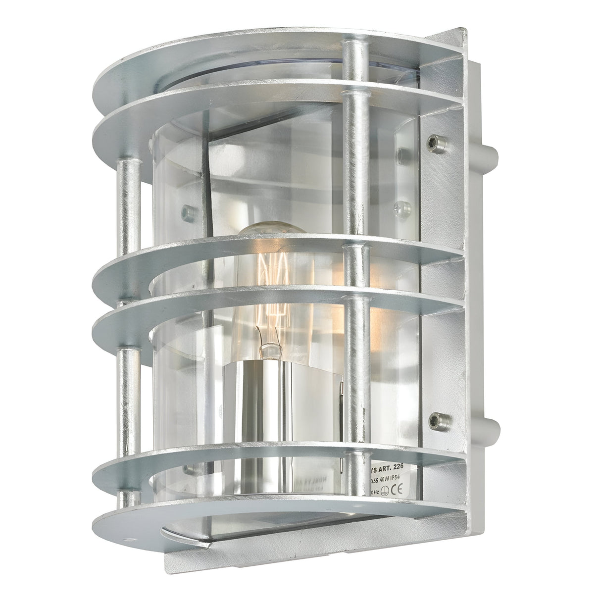 Stockholm 1 Light Flush Light - Galvanised
