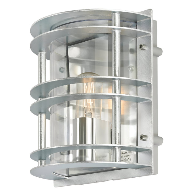 Stockholm 1 Light Flush Light - Galvanised