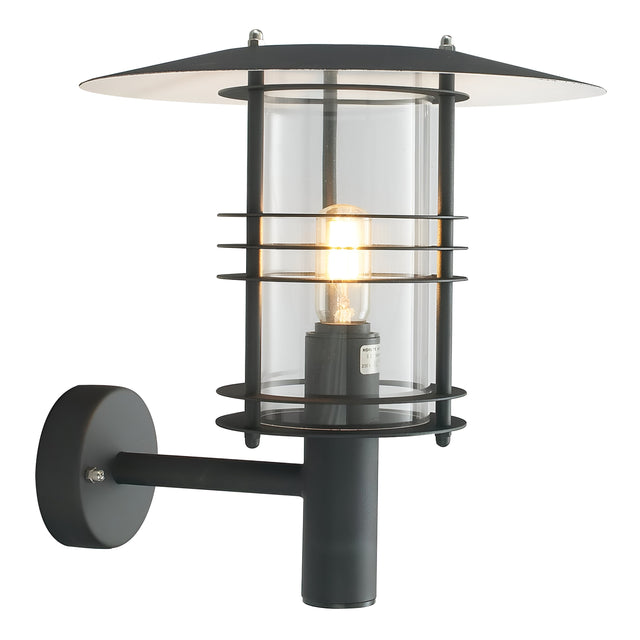 Stockholm 1 Light Grande Wall Lantern - Black
