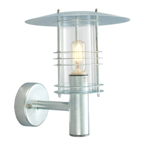 Stockholm 1 Light Wall Lantern - Galvanised