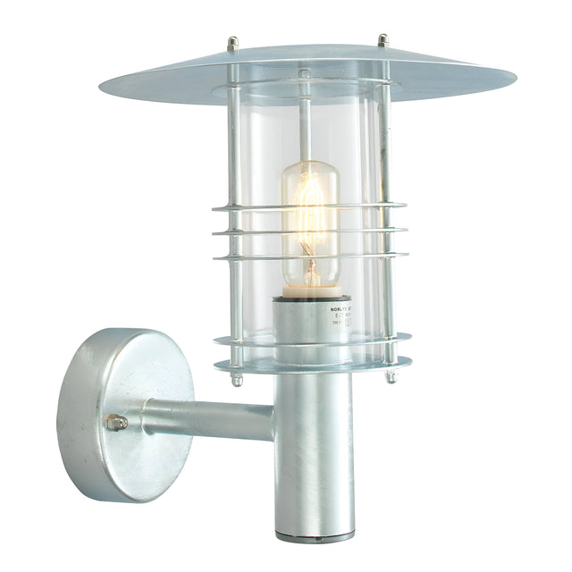 Stockholm 1 Light Wall Lantern - Galvanised