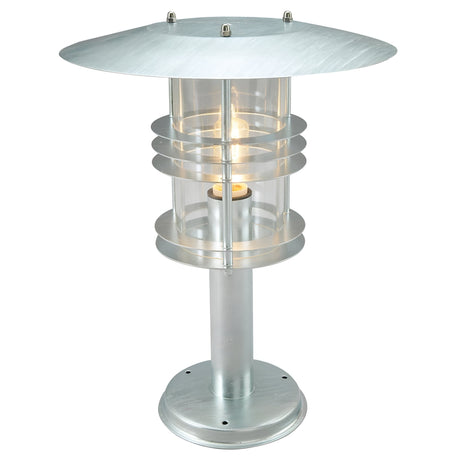 Stockholm 1 Light Grande Pedestal - Galvanised