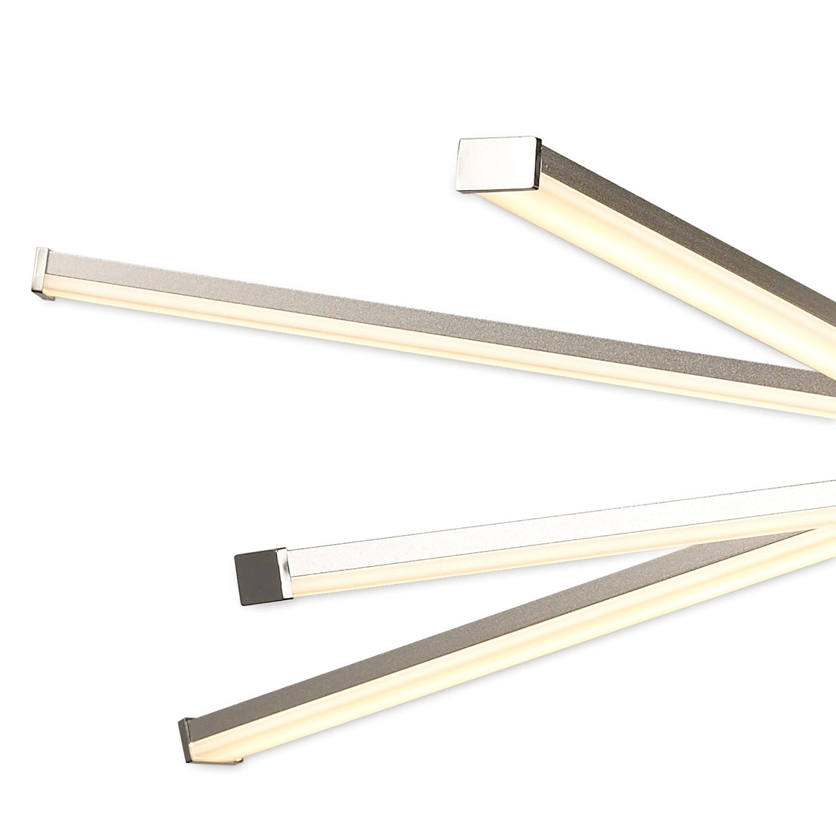 Star Dimmable LED Semi-Flush Ceiling Light 42W 3000K – Silver & Chrome