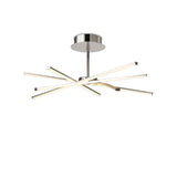 Star Dimmable LED Semi-Flush Ceiling Light 42W 3000K – Silver & Chrome