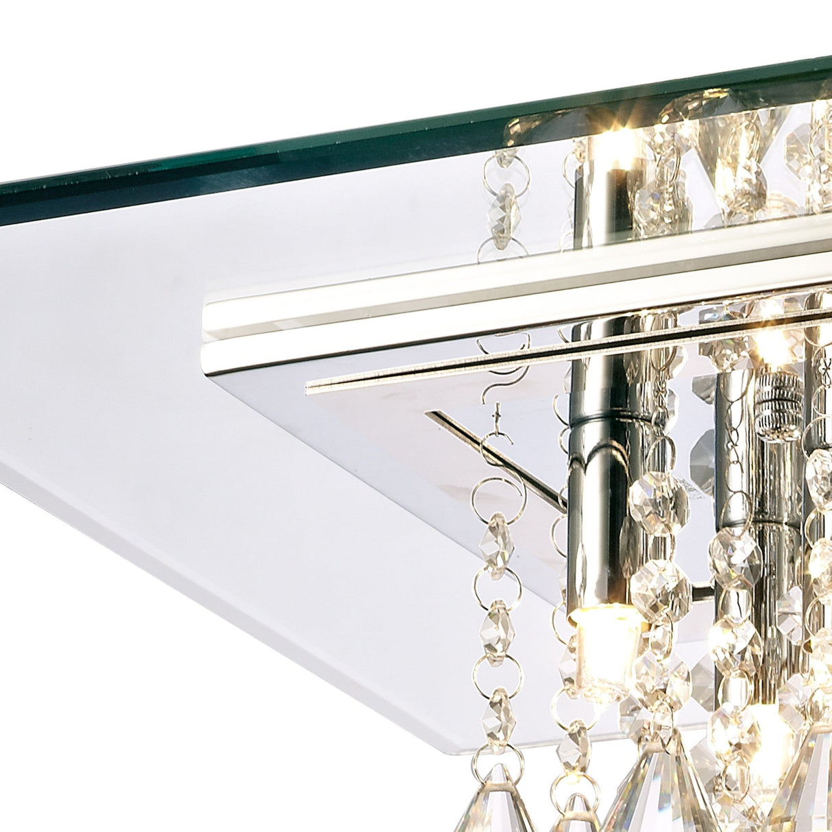 Starda 5 Light Crystal Flush Ceiling Light – Chrome