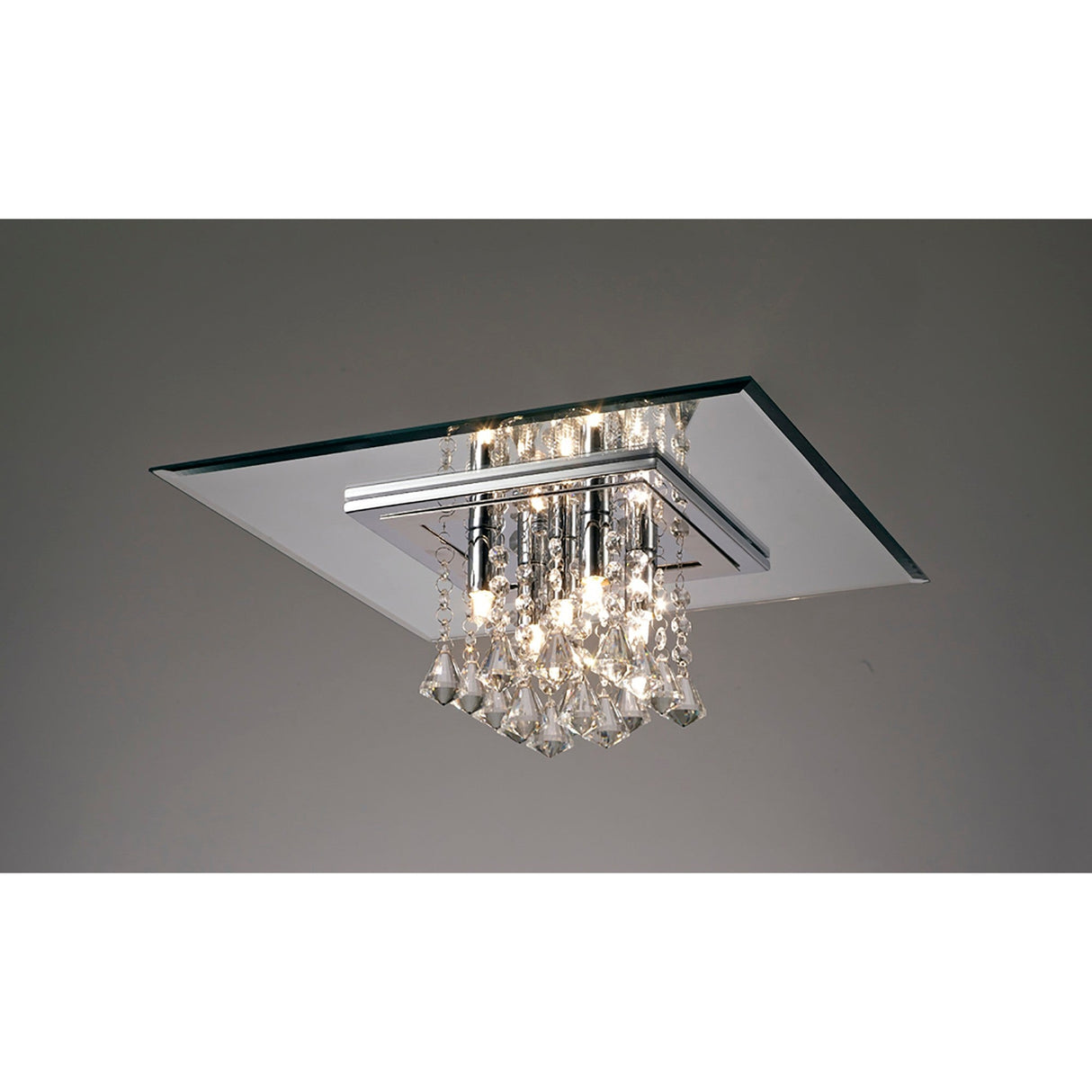 Starda 5 Light Crystal Flush Ceiling Light – Chrome