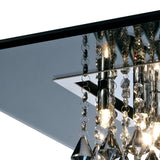 Starda 8 Light Smoked Crystal Flush Ceiling Light – Chrome
