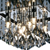 Starda 8 Light Smoked Crystal Flush Ceiling Light – Chrome