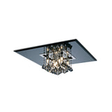 Starda 8 Light Smoked Crystal Flush Ceiling Light – Chrome