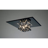 Starda 8 Light Smoked Crystal Flush Ceiling Light – Chrome