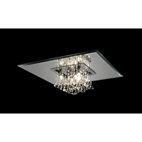 Starda 8 Light Crystal Flush Ceiling Light – Chrome