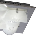 Starlis 4 Light Crystal/Glass Flush Ceiling Light – Chrome