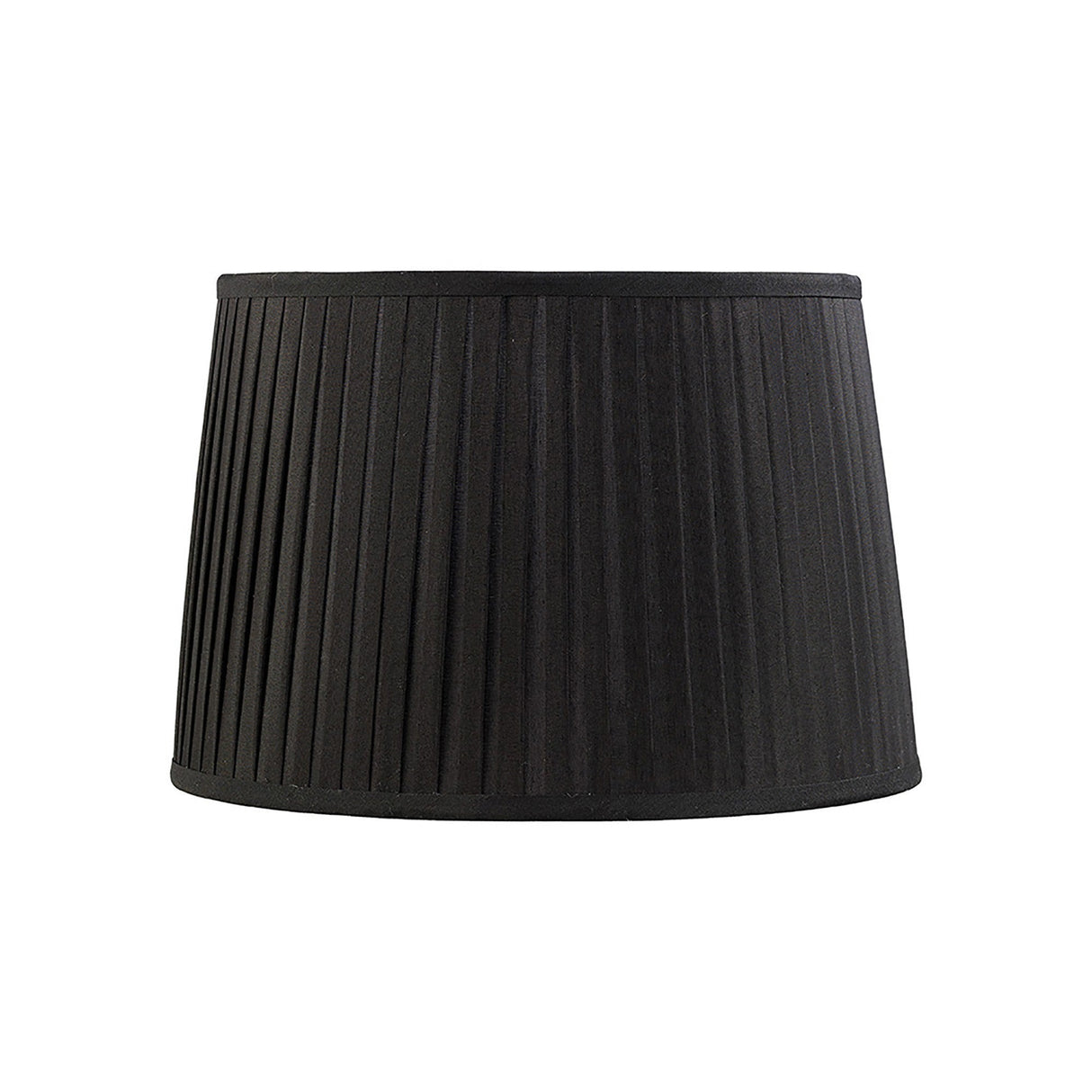 Stella Round Lampshade - Black, 30/35cm x 25cm