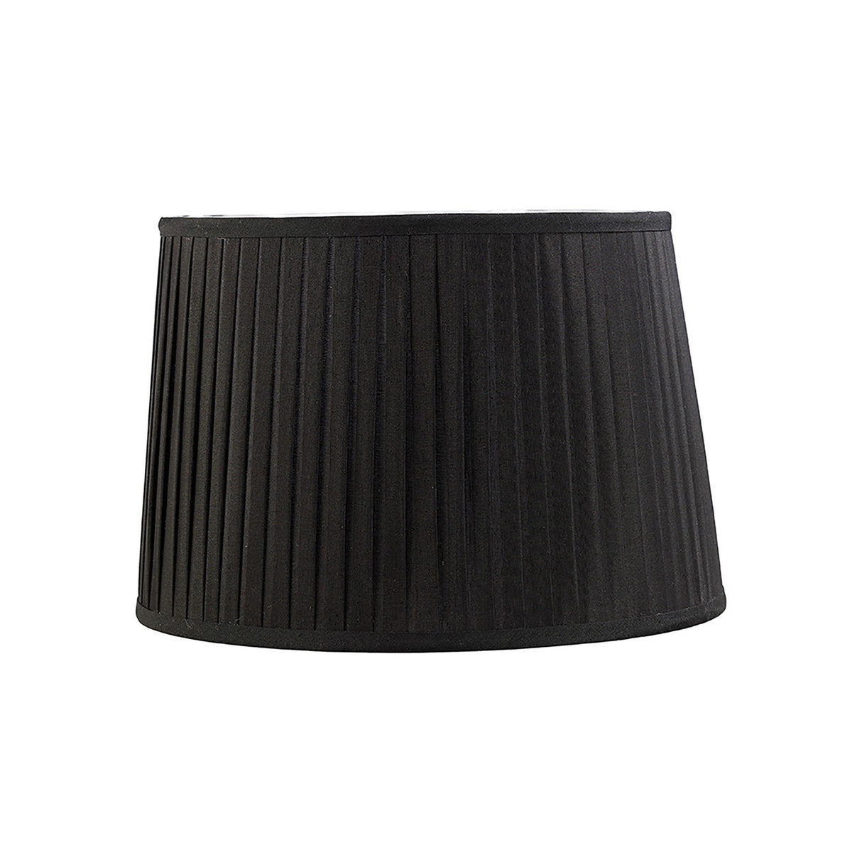 Stella Round Lampshade - Black, 35/40cm x 26.3cm