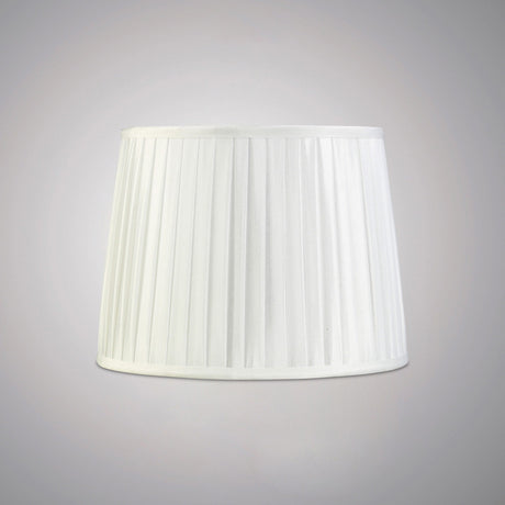 Stella Round Lampshade - White, 25/30cm x 22.5cm