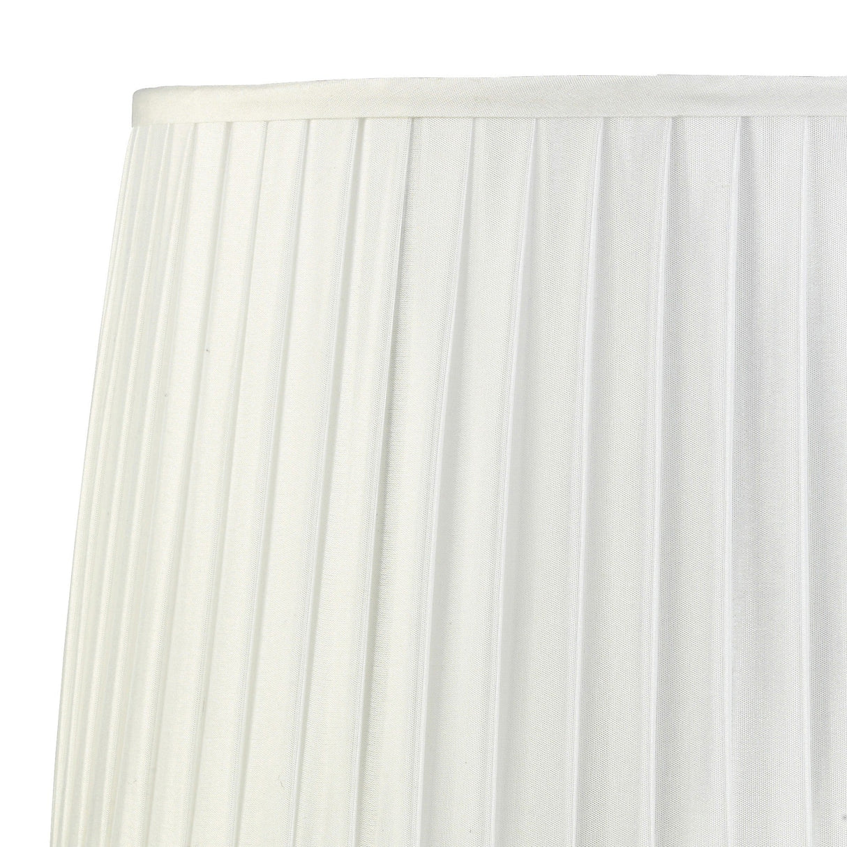Stella Round Lampshade - White, 30/35cm x 25cm
