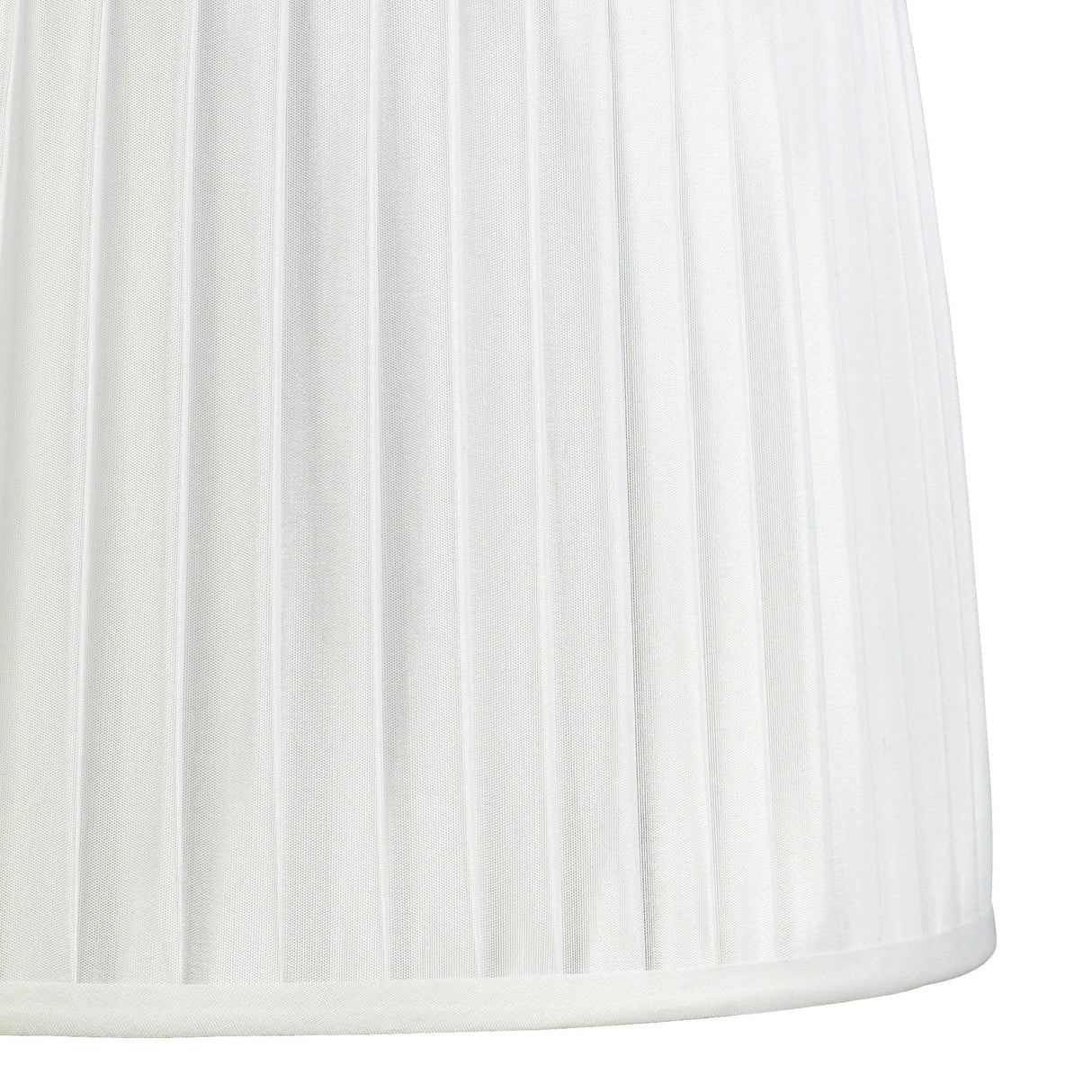 Stella Round Lampshade - White, 30/35cm x 25cm