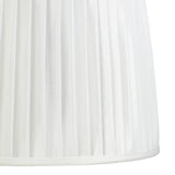 Stella Round Lampshade - White, 30/35cm x 25cm