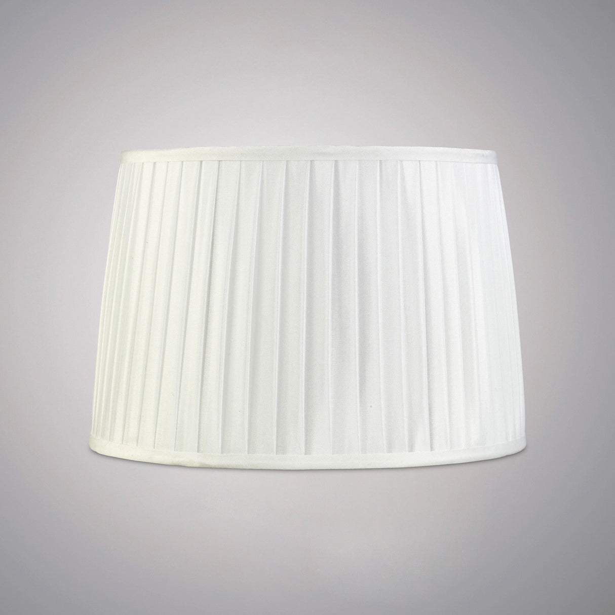 Stella Round Lampshade - White, 30/35cm x 25cm