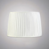 Stella Round Lampshade - White, 30/35cm x 25cm