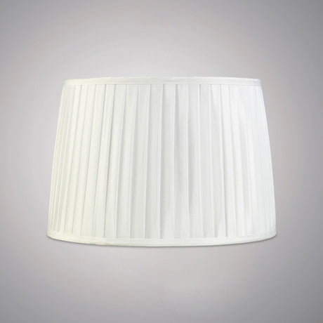 Stella Round Lampshade - White, 30/35cm x 25cm