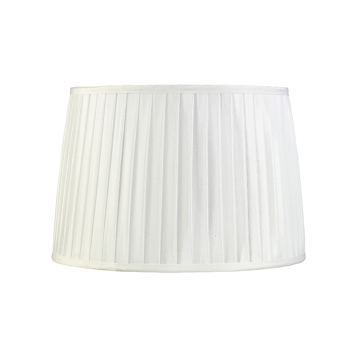 Stella Round Lampshade - White, 30/35cm x 25cm