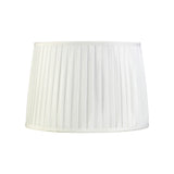 Stella Round Lampshade - White, 30/35cm x 25cm