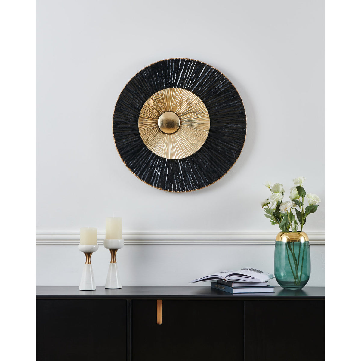 Suardi Wall Decoration 62cm - Black & Gold