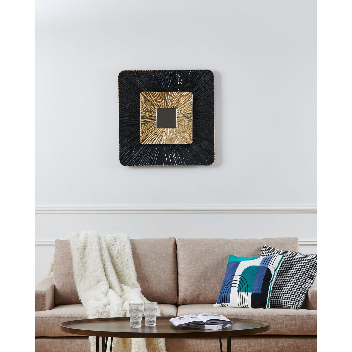 Suardi Wall Decoration 73 x 73cm - Black & Gold