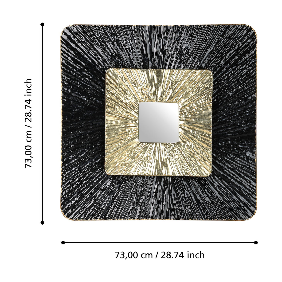 Suardi Wall Decoration 73 x 73cm - Black & Gold