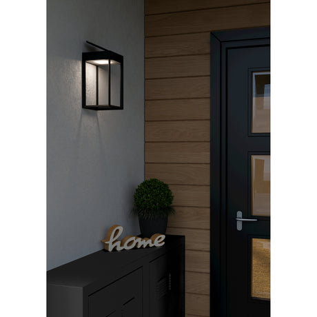 Suzzara Solar Wall Light with Motion Sensor - Black & White
