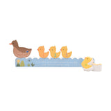 5 Little Ducks Nursery Rhyme Wooden Mantel Plaque - Blue