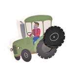 Old MacDonald Tractor Wooden Money Box - Green & White