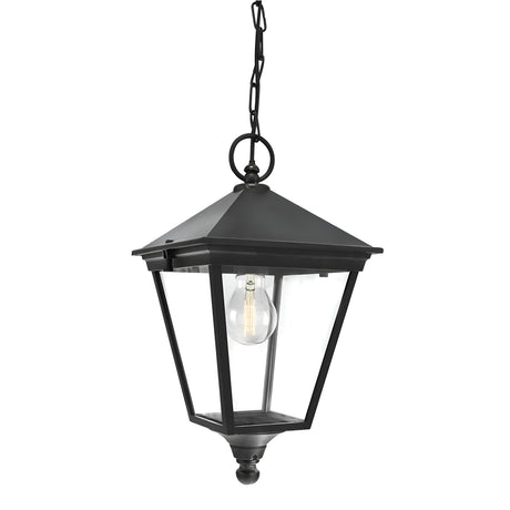 Turin 1 Light Chain Lantern - Black